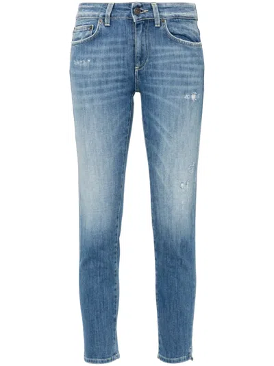 Dondup Cropped Slim-fit Jeans In Blue