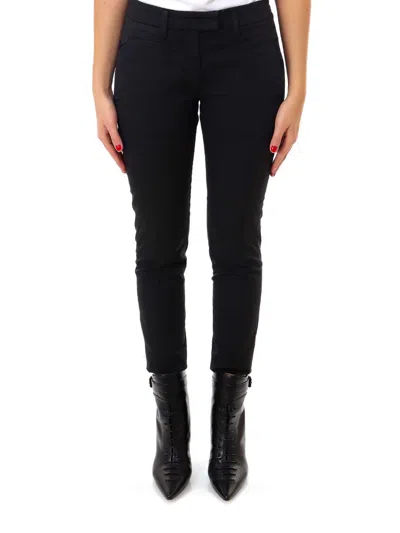 Dondup Cropped Slim Fit Trousers In Black
