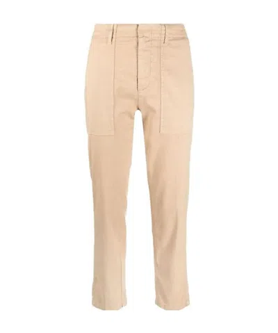 Dondup Cropped Straight-leg Trousers In Neutrals