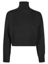 Dondup Turtleneck Long-sleeved Sweater In Black
