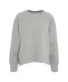 Dondup Cropped Sweatshirt With Classic Crew Neck And Raglan Sleeves In Gray