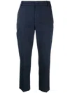 Dondup Cropped Tailored Trousers In Blue
