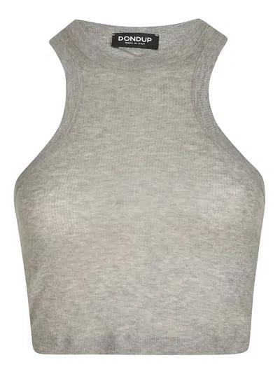 Dondup Cropped Tank Top In Grey