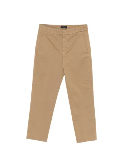 Dondup Cropped Trousers In Brown