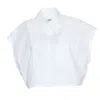 Dondup Cropped White Shirt With Lace Detailing In White