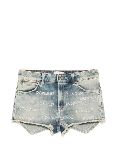 Dondup Crystal-embellishment Shorts In Blue