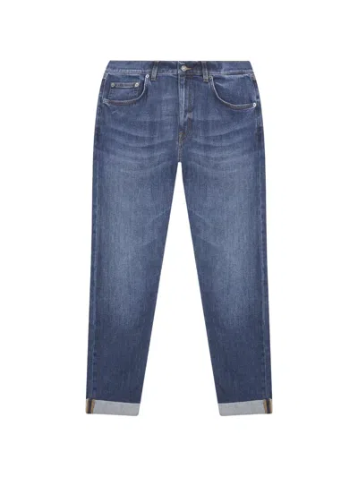 Dondup Cuff-hem Jeans In Blue