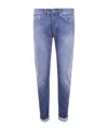 Dondup Cuffed Denim Jeans In Blue