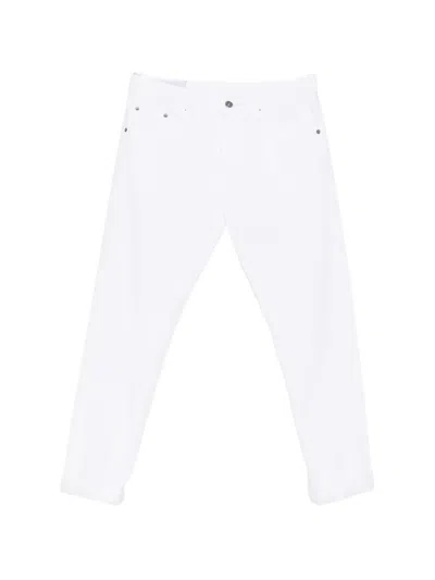 Dondup Cuffed Denim Jeans In White
