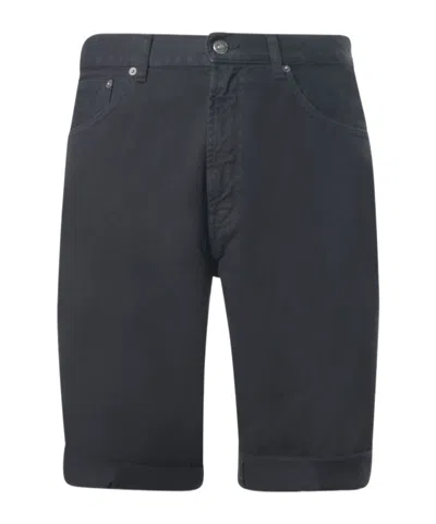 Dondup Cuffed Five-pocket Shorts In Black