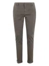 Dondup Gaubert - Slim-fit Gabardine Trousers In Black