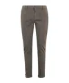 Dondup Gaubert - Slim-fit Gabardine Trousers In Gray