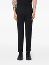 Dondup Trousers With Cuffed Hem And Front Crease In Blue