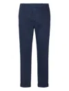 Dondup Cuffed-hem Trousers In Blue