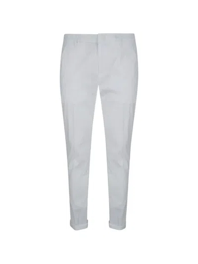 Dondup Gaubert Tailored Trousers Belt Loops Pockets In Burgundy