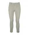 Dondup Trousers With Belt Loops And Pockets In Silver