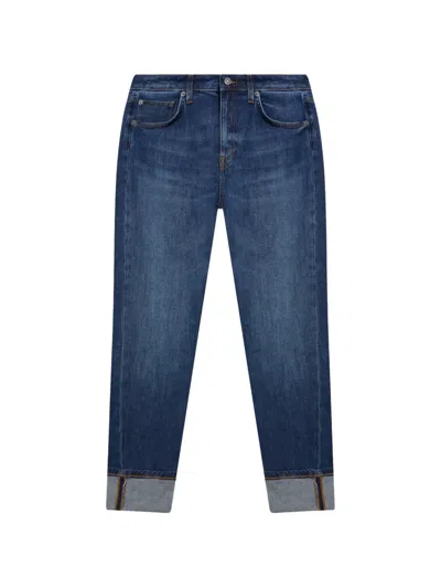 Dondup Cuffed Trousers In Blue