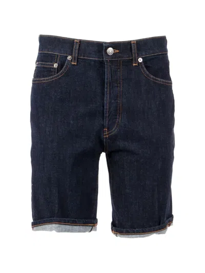 Dondup Dade Cuffed Shorts In Blue