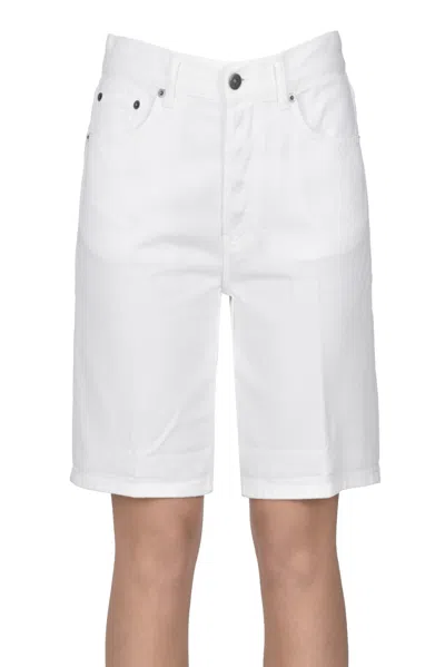Dondup Dade Denim Bermuda In White