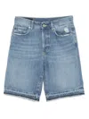 Dondup Denim Shorts With Belt Loops In Blue