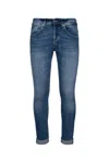 Dondup George Trousers Faded Effect In Dark Blue