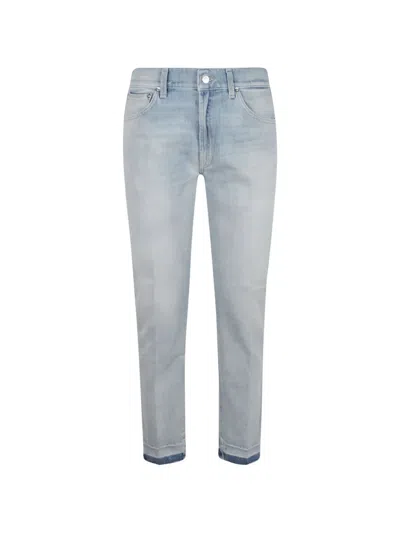 Dondup Dalia Faded-wash Raw-cut Jeans In Blue