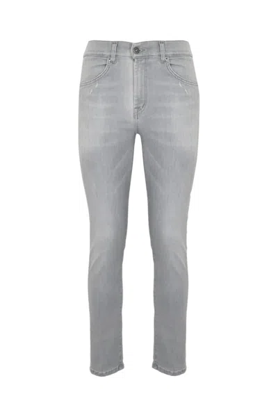 Dondup Dalia Jeans In Stretch Denim In Grey