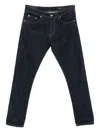 Dondup Denim Trousers With Belt Loops In Blue