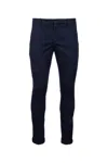 Dondup Gaubert Cotton Chino Trousers In Dark Blue