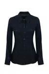 Dondup Dark Denim Shirt In Denim