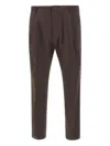 Dondup Dart Logo-plaque Pants In Brown