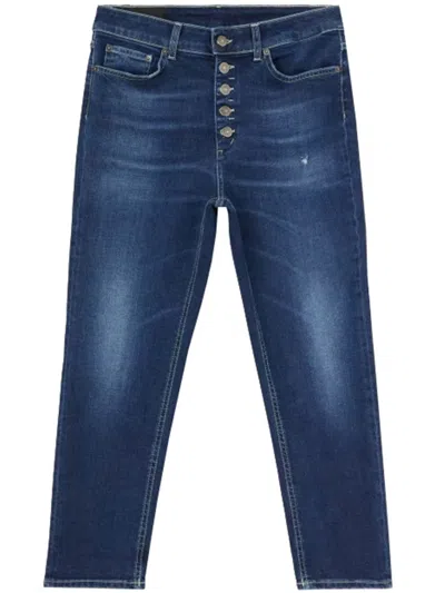 Dondup Gioiello Trousers With Back Pockets And Belt Loops In Blue