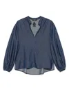 Dondup Denim Blouse In Blue