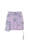 Dondup Denim Cargo Skirt In Denim