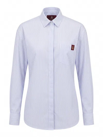 Dondup Denim Culture Poplin Shirt In Blue