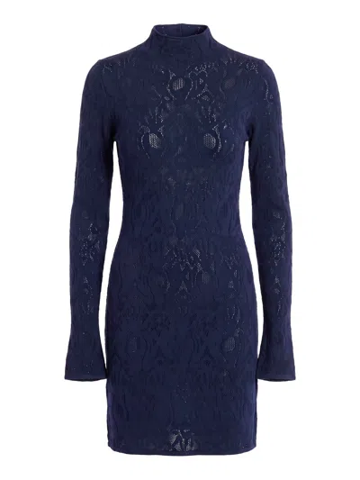Dondup Denim Culture Tricot Dress In Blue