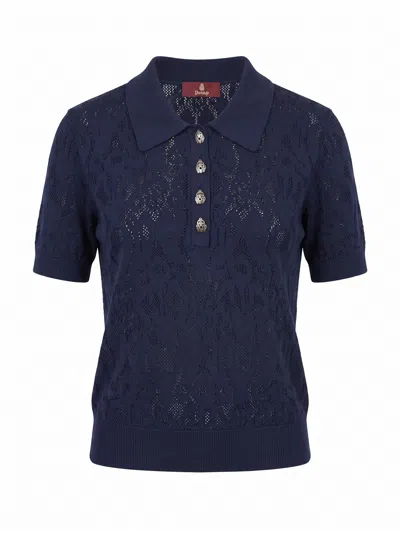 Dondup Denim Culture Tricot Polo In Blue