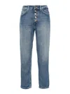 Dondup Koons Mid-rise Cropped Jeans In Azul