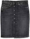 Dondup Denim Mini Skirt In Black