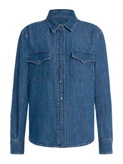 Dondup Denim Shirt In Blue