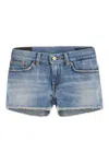 Dondup Denim Stella Shorts With Visible Stitching In 800