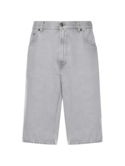 Dondup Denim Shorts In Gray