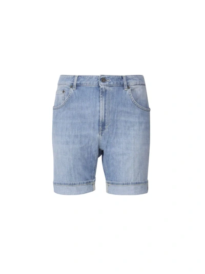 Dondup Denim Shorts In Light Blue