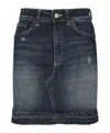 Dondup Denim Mini Skirt In Black