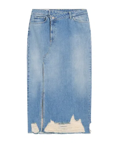 Dondup Denim Skirt In Blue