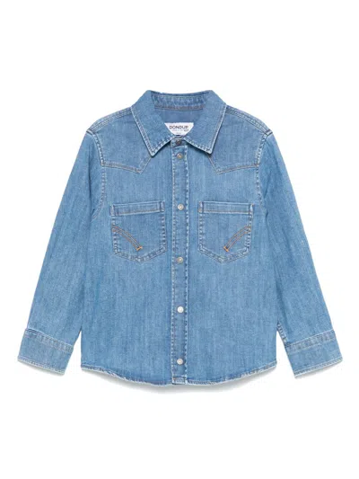 Dondup Kids' Denim T-shirt In Blue