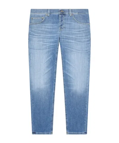 Dondup Denim Trousers With Belt Loops In Blue