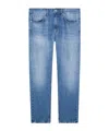 Dondup Denim Trousers With Belt Loops In Blue