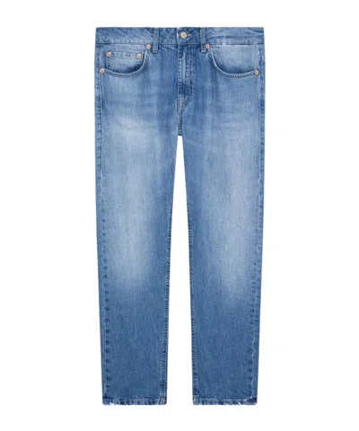 Dondup Denim Trousers With Belt Loops In Blue