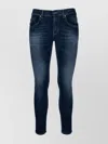 Dondup Denim Trousers With Belt Loops And Contrast Stitching